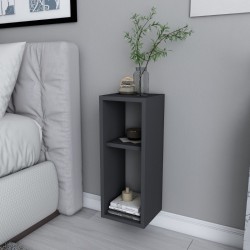Κομοδίνο επιτοίχιο Sault Megapap χρώμα ανθρακί 23,2x22x59,6εκ.