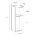 Κομοδίνο επιτοίχιο Sault Megapap χρώμα λευκό 23,2x22x59,6εκ.