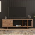 Folsom Megapap melamine tv stand in atlantic pine 140x29.9x45cm.