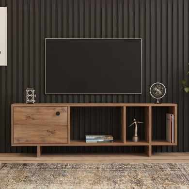 Folsom Megapap melamine tv stand in atlantic pine 140x29.9x45cm.