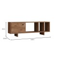 Folsom Megapap melamine tv stand in atlantic pine 140x29.9x45cm.