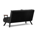 Sando Megapap two seater fabric sofa bed in dark grey color 133x78x78cm.