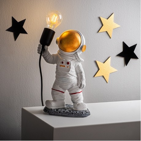 Φωτιστικό επιτραπέζιο Astronaut Megapap E27 πολυεστερικό χρώμα λευκό 20x15x32εκ.