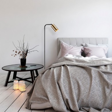 Meli Megapap metal floor lamp in black - bronze color Ø28x120cm.