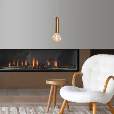 Lizy Megapap E27 metallic ceiling lamp in vintage gold color Ø4x111cm.