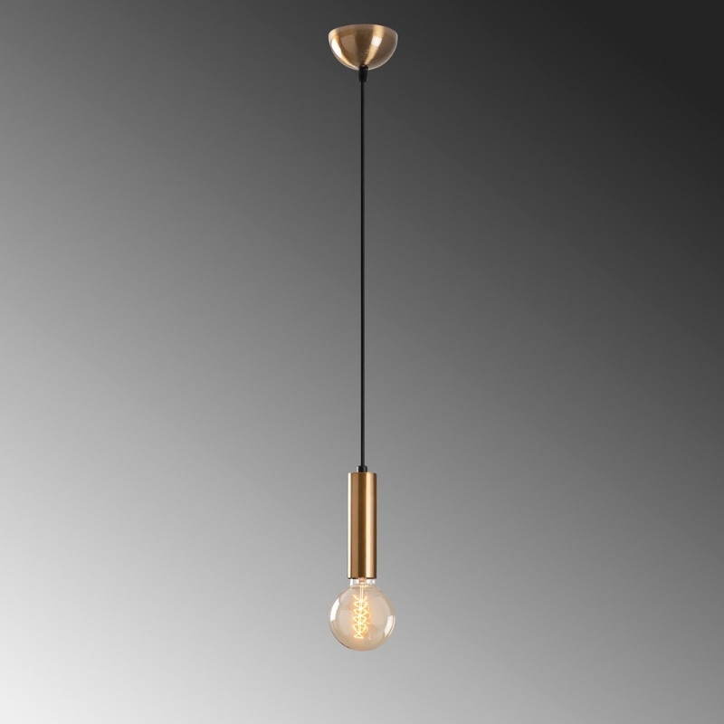 Lizy Megapap E27 metallic ceiling lamp in vintage gold color Ø4x111cm.