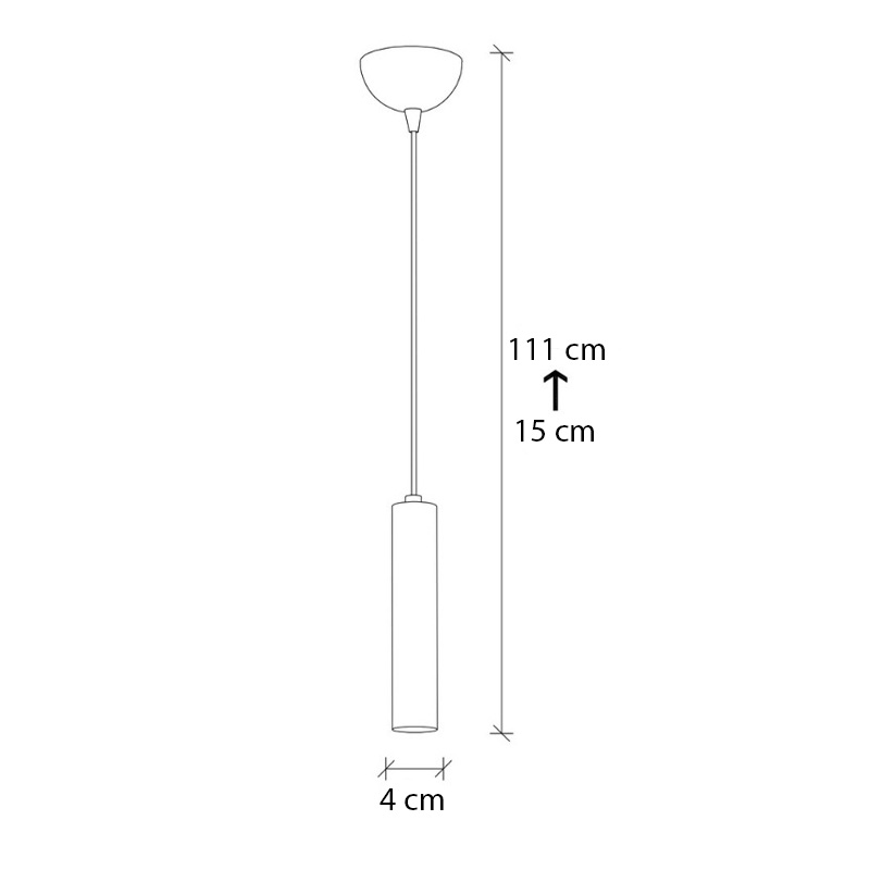 Lizy Megapap E27 metallic ceiling lamp in vintage gold color Ø4x111cm.