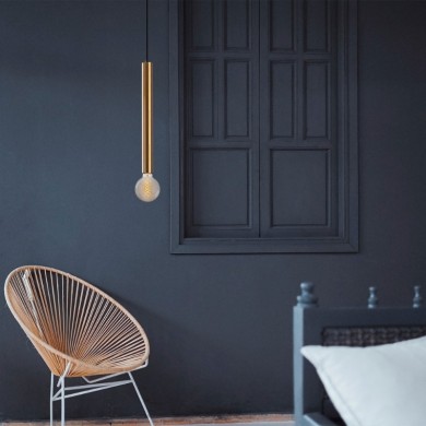 Lizy I Megapap E27 metallic ceiling lamp in vintage gold color Ø4x139cm.