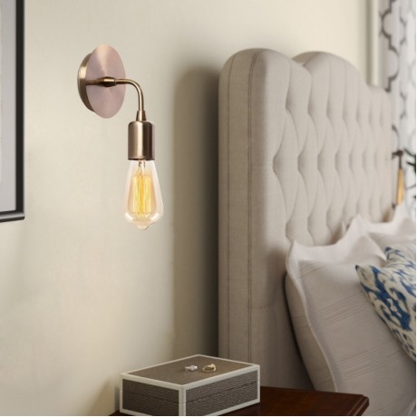 Arken Megapap E27 wall lamp in gold vintage color 12x12x20cm.