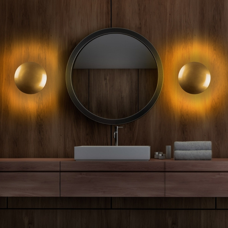 Mimoza Megapap Led wall lamp in gold color 25x16x25cm.