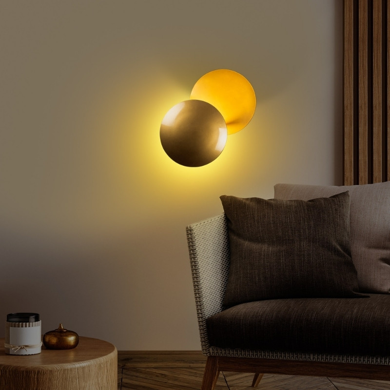Mimoza Megapap Led wall lamp in gold color 25x16x25cm.