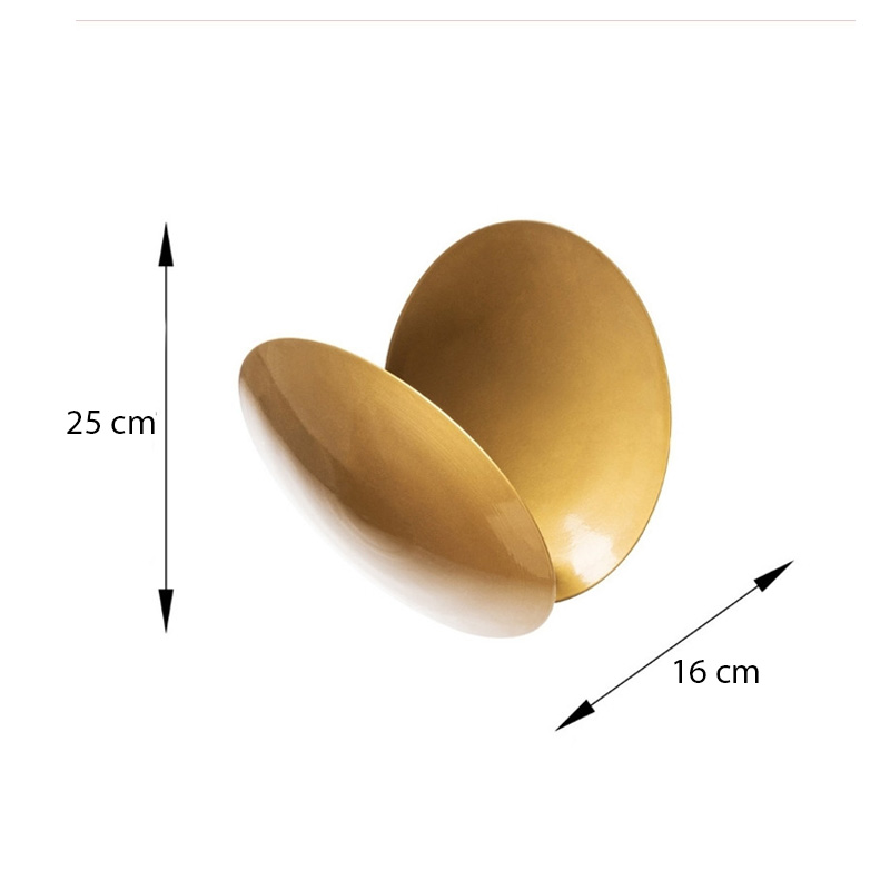 Mimoza Megapap Led wall lamp in gold color 25x16x25cm.