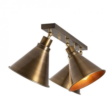 Arden Megapap E27 metallic three-light ceiling light in gold vintage color 72x20x26cm.