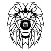 Απλίκα τοίχου Lion Megapap E27 MDF χρώμα μαύρο 39x12x49εκ.
