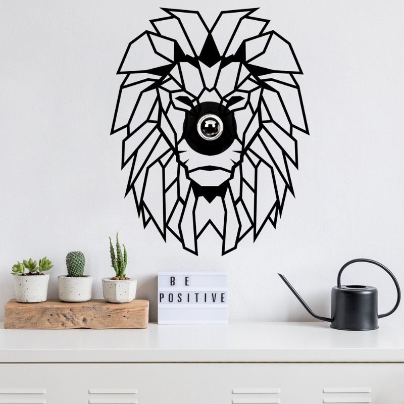 Lion Megapap E27 wall lamp in black color 39x12x49cm.