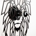 Lion Megapap E27 wall lamp in black color 39x12x49cm.