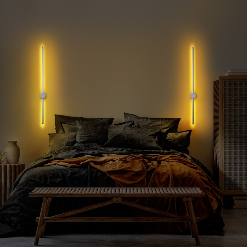 Trooper Megapap Led wall lamp in grey color 7x10x91cm.