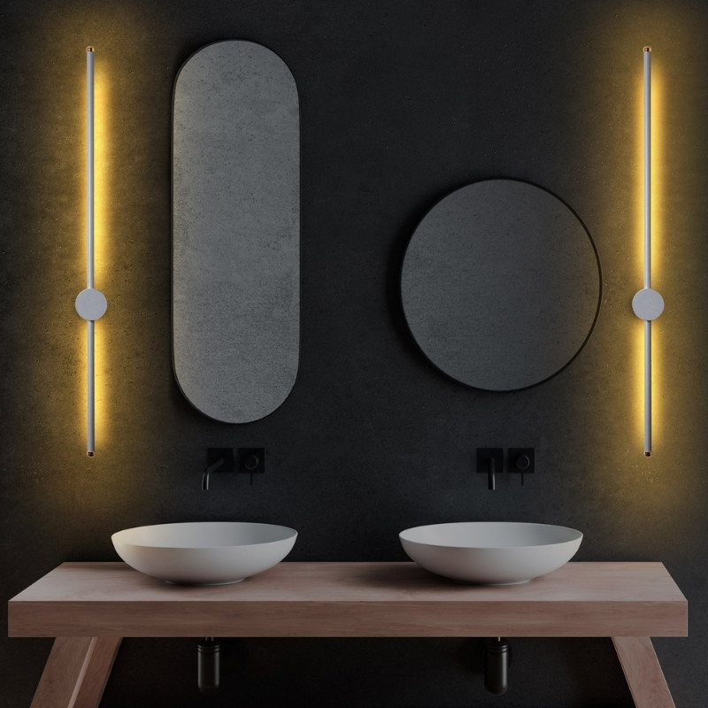 Trooper Megapap Led wall lamp in grey color 7x10x91cm.