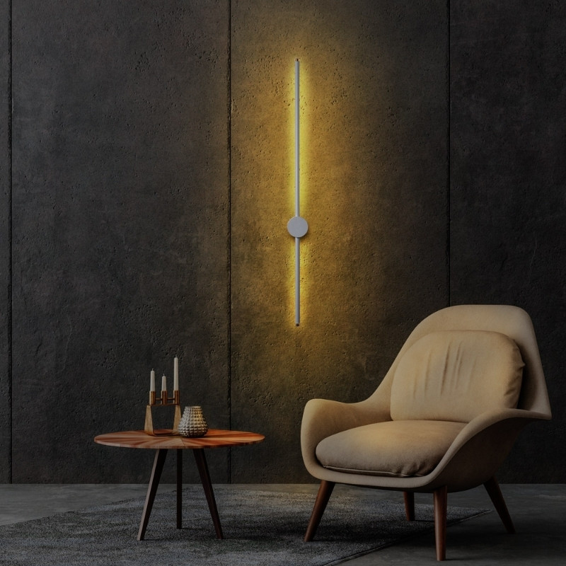 Trooper Megapap Led wall lamp in grey color 7x10x91cm.