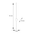 Trooper Megapap Led wall lamp in grey color 7x10x91cm.