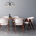 Samba Megapap E27 metallic six-light ceiling light in black color Ø68x50cm.