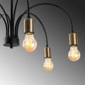 Samba Megapap E27 metallic six-light ceiling light in black color Ø68x50cm.