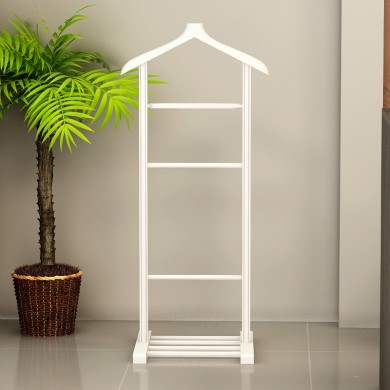 Beta Megapap wooden floor hanger in white color 48x35x120cm.