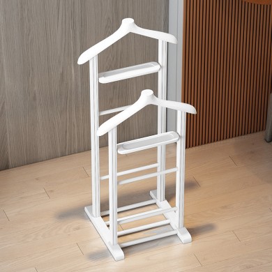 Beta II Megapap wooden floor hanger in white color 48x35x120cm.