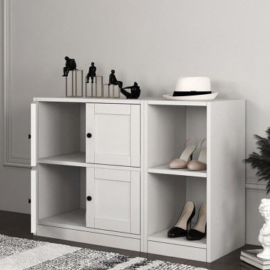 Felix Megapap melamine shoe cabinet in white color 99x40x71,4cm.