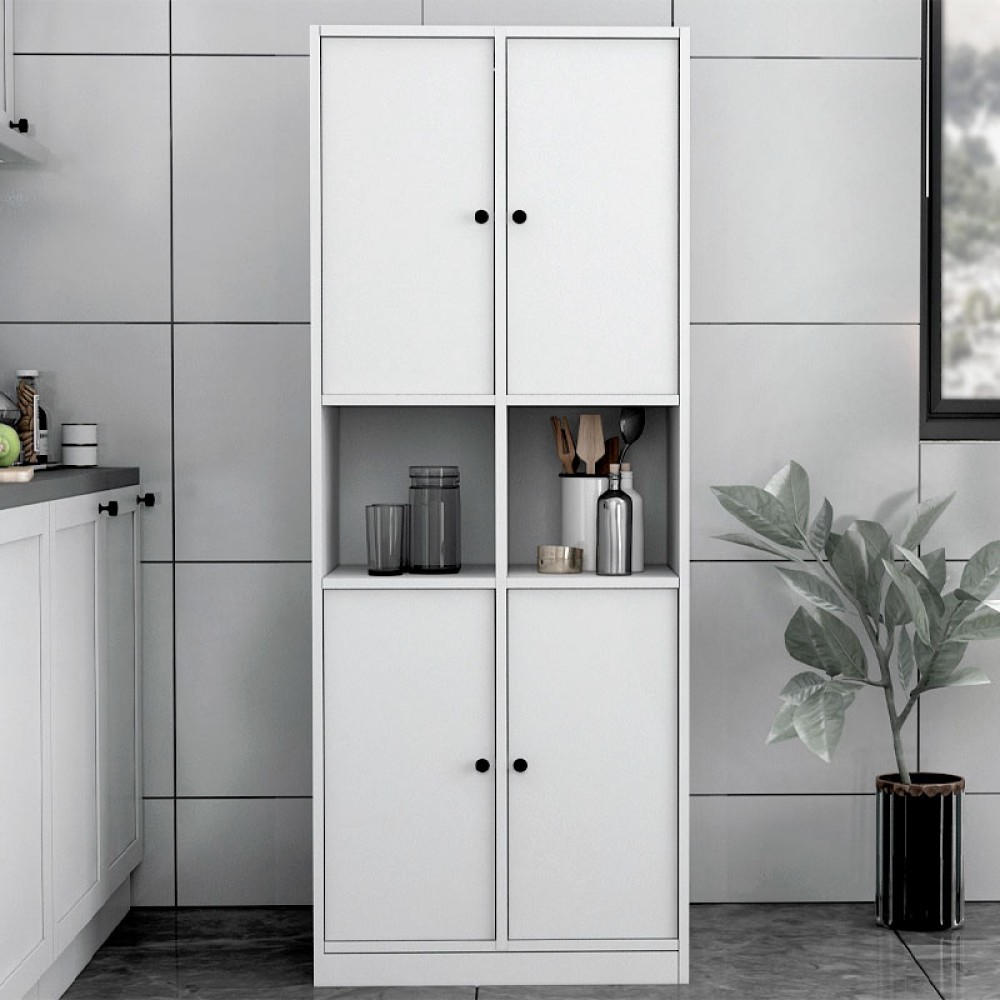 Ντουλάπα κουζίνας - μπάνιου Felix Flat Megapap χρώμα λευκό 65,4x40x166,8εκ.