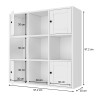 Βιβλιοθήκη Felix Megapap χρώμα λευκό 97,2x30x97,2εκ.