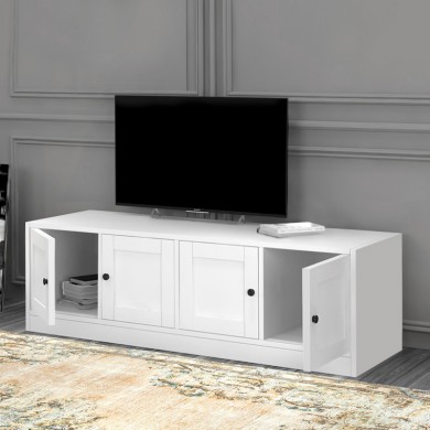 TV furniture Felix Megapap made of melamine color white 129x40x39.6cm.