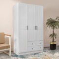 Jenna Megapap 3 doors wardrobe in white color 105x50x182cm.