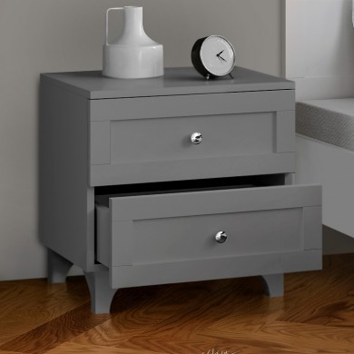 Emily Megapap nightstand in anthracite color 45x42x55cm.