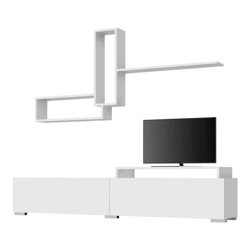 Odessa Megapap TV Unit in white color 180x37x47cm.