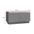 Henry Megapap shoe cabinet in anthracite color 100x33x49cm.