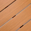 Poseidon Megapap garden table metal - solid wood in black - walnut color 150x82x75cm.