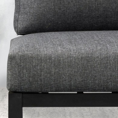 Garden lounge Echo Megapap set of 3 metal - wood color black - gray