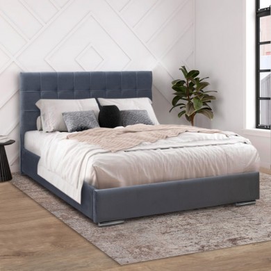 Fabrizio Megapap fabric bed in grey color 160x200cm.