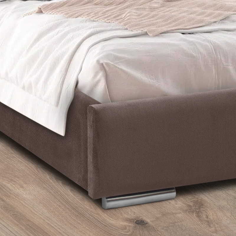 Fabrizio Megapap fabric bed in brown color 160x200cm.