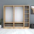 Ricardo Megapap five doors melamine wardrobe in oak color 200x51,8x181cm.