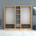 Ricardo Megapap five doors melamine wardrobe in oak color 200x51,8x181cm.