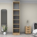 Victoria Megapap single door melamine wardrobe with cabinet in oak color 50x60x240cm.