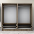Victoria Megapap four doors melamine wardrobe in walnut color 200x60x181cm.