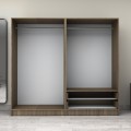 Victoria Megapap four doors melamine wardrobe in walnut color 200x60x181cm.