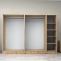 Victoria Megapap five doors melamine wardrobe in oak color 250x60x181cm.