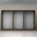 Victoria Megapap six doors melamine wardrobe in walnut color 300x60x181cm.