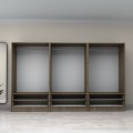 Victoria Megapap six doors melamine wardrobe in walnut color 300x60x181cm.