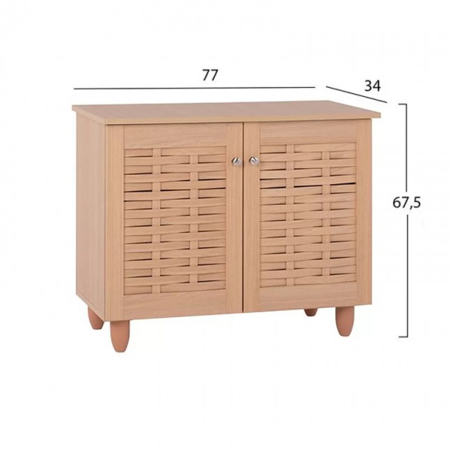 ΠΑΠΟΥΤΣΟΘΗΚΗ-ΝΤΟΥΛΑΠΙ CASSIOPE HM2208.09 ΜΕΛΑΜΙΝΗ ΣΕ ΧΡΩΜΑ ΦΥΣΙΚΟ 77Χ34Χ63.5Yεκ.