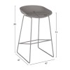 ΣΚΑΜΠΟ ΜΕΤΑΛΛΙΚΟ NAILA HM8450.10 ΜΕ ΚΑΘΙΣΜΑ PP ΓΚΡΙ 47x47x83 εκ.